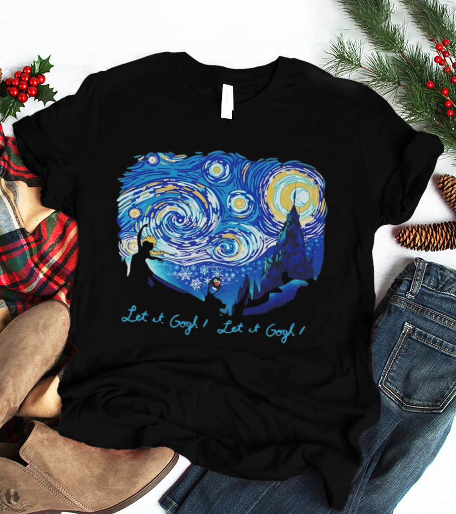 Van Gogh's Starry Night Let It Gogh Frozen T-Shirt