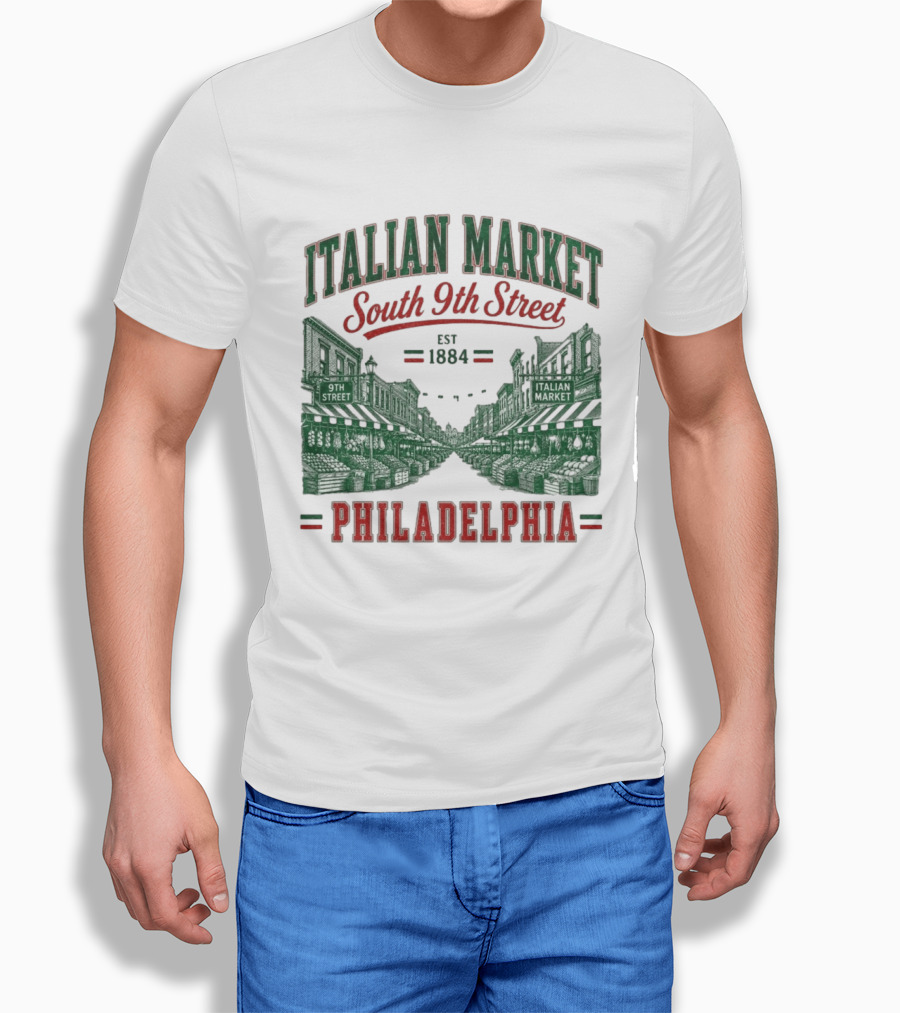 Italian Market South 9th Street Philadelphia Est 1884 T-Shirt