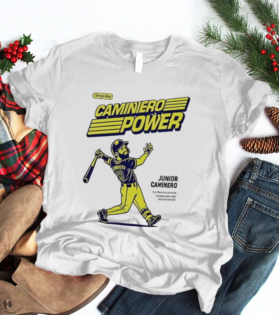 Junior Caminero Tampa Bay Caminero Power Baseball 13 T-Shirt