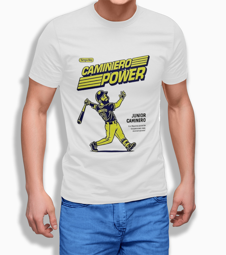 Junior Caminero Tampa Bay Caminero Power Baseball 13 T-Shirt