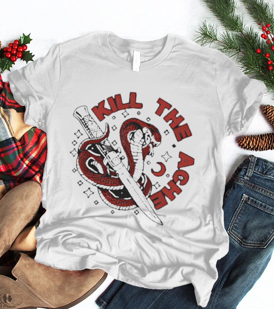 Kill The Ache Snake Knife Crescent Moon Stars T-Shirt