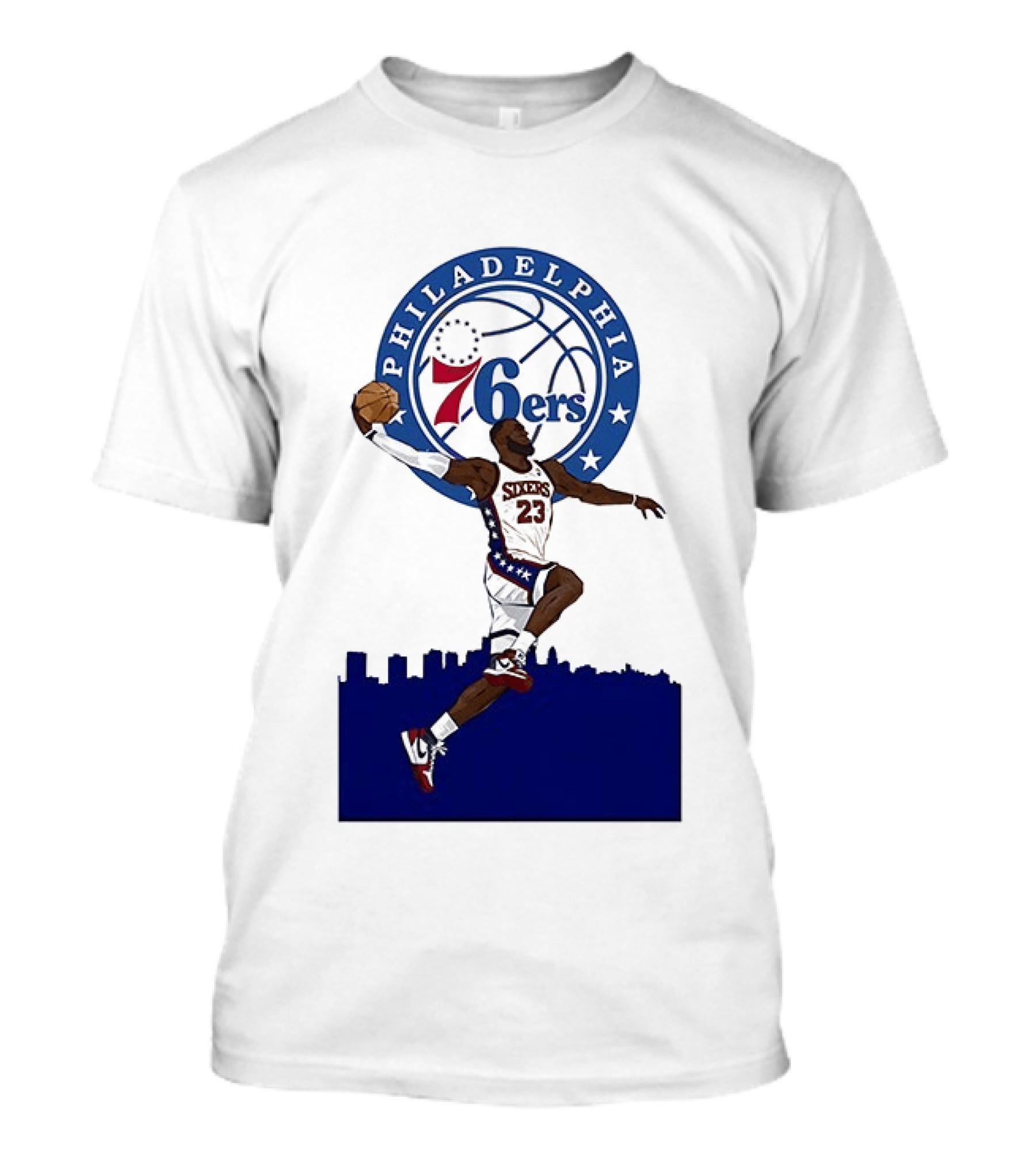Philadelphia 76ers LeBron James Fly Guy Basketball 6ers T-Shirt