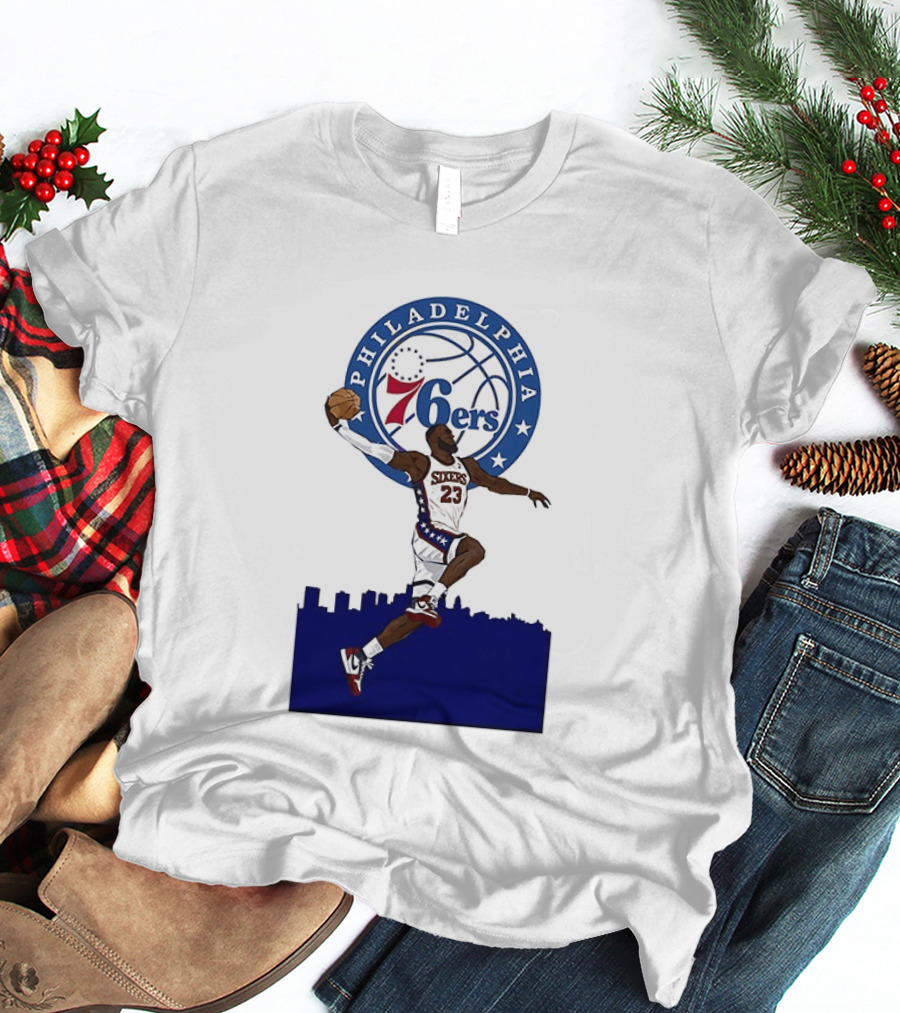 Philadelphia 76ers LeBron James Fly Guy Basketball 6ers T-Shirt
