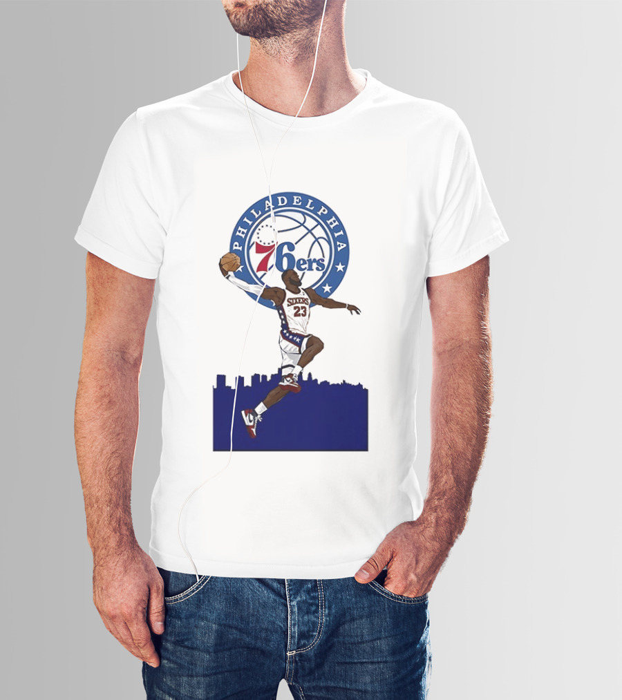 Philadelphia 76ers LeBron James Fly Guy Basketball 6ers T-Shirt