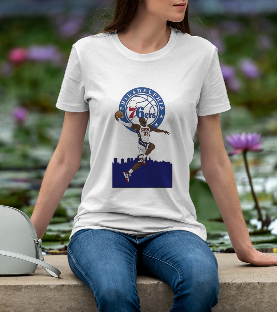 Philadelphia 76ers LeBron James Fly Guy Basketball 6ers T-Shirt