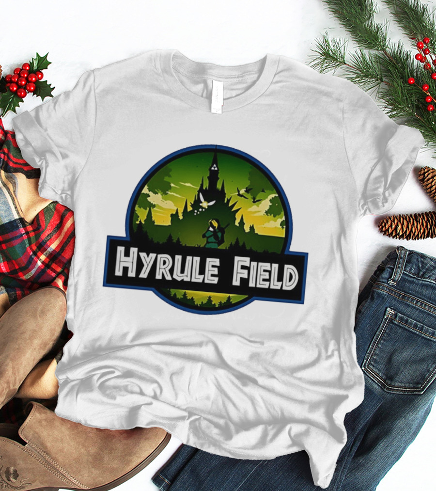 Hyrule Field Link Legend Of Zelda Jurassic Park Fusion T-Shirt