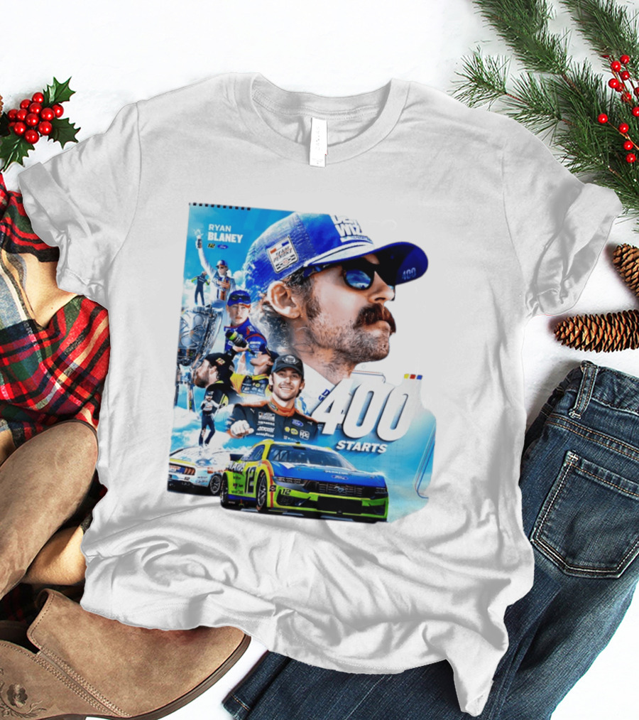 Ryan Blaney 400 Starts Team Penske NASCAR Racing Achievement 2026 T-Shirt