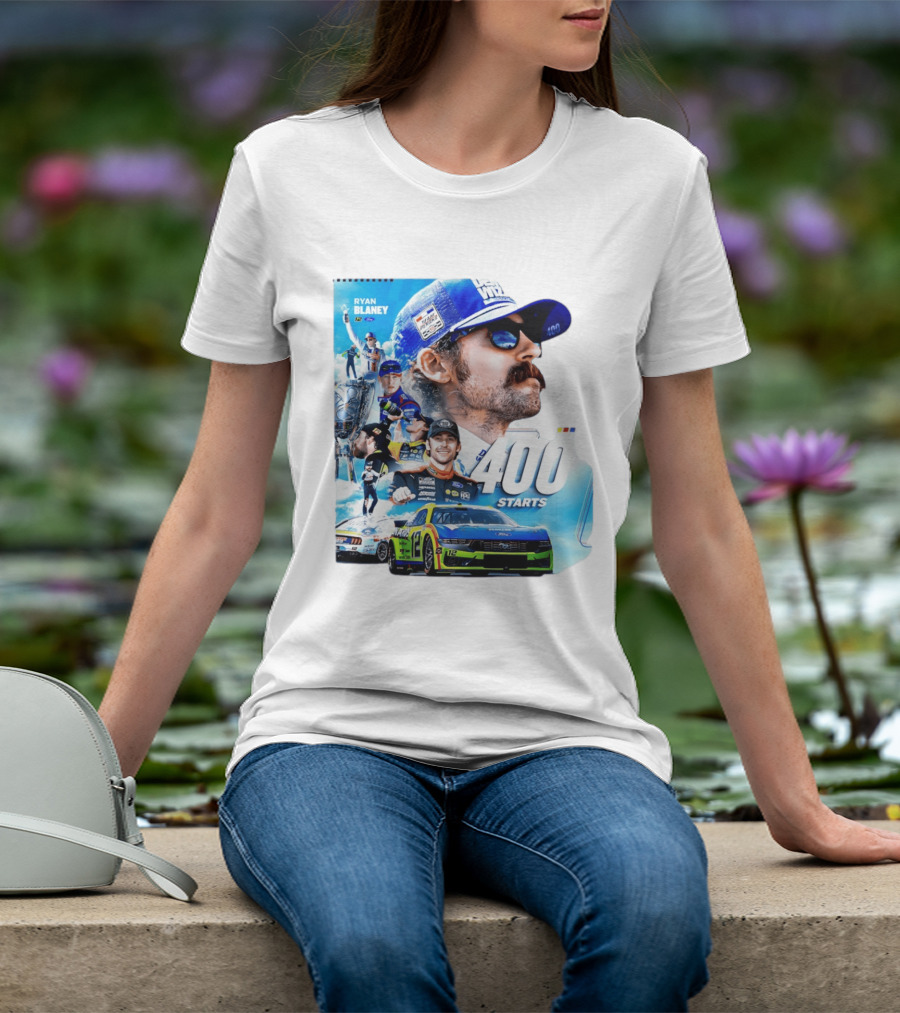 Ryan Blaney 400 Starts Team Penske NASCAR Racing Achievement 2026 T-Shirt