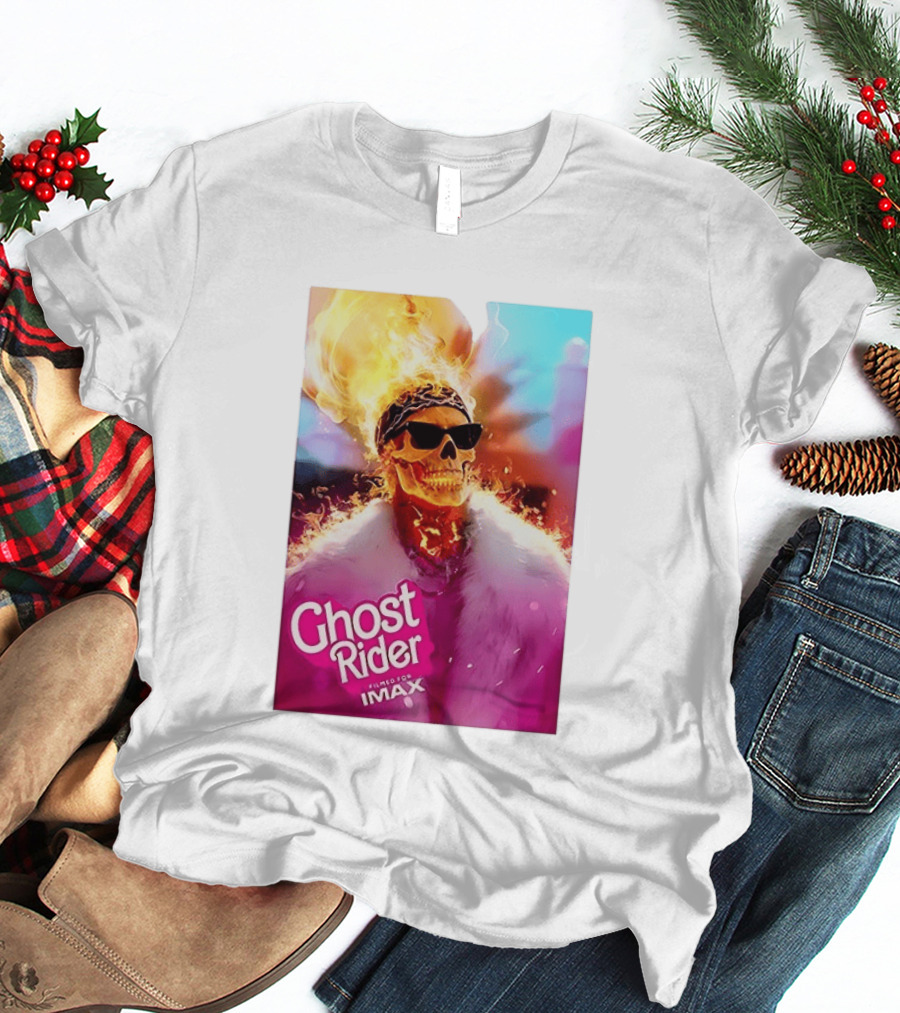 Ghost Rider Filmed For IMAX Flaming Skull T-Shirt