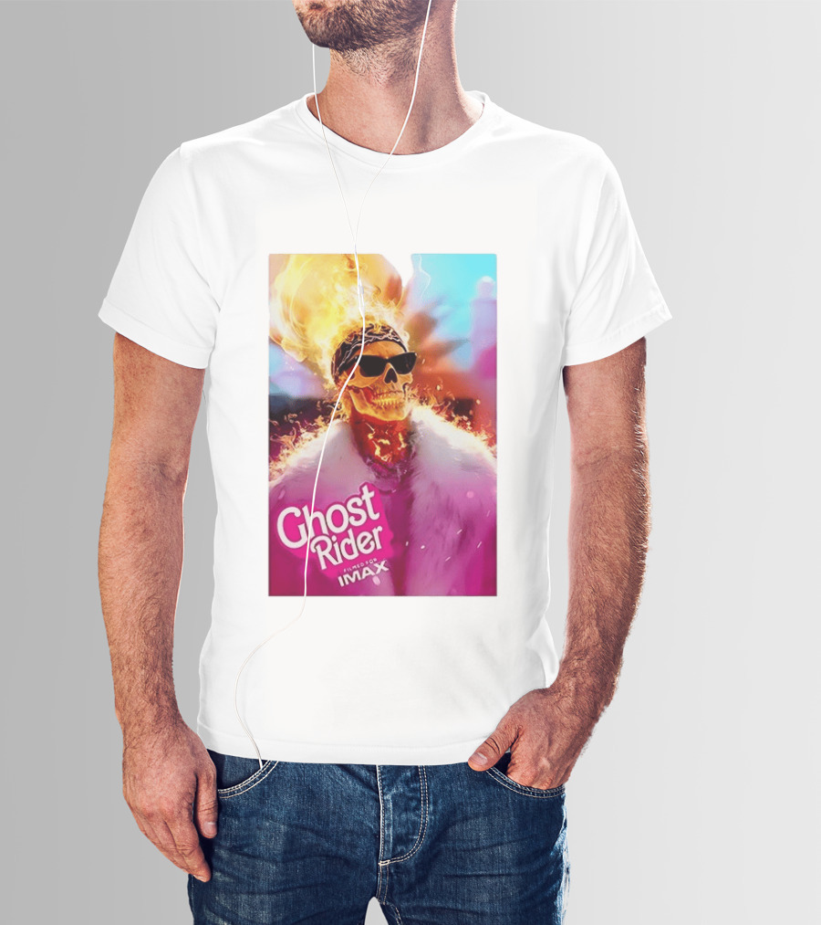 Ghost Rider Filmed For IMAX Flaming Skull T-Shirt