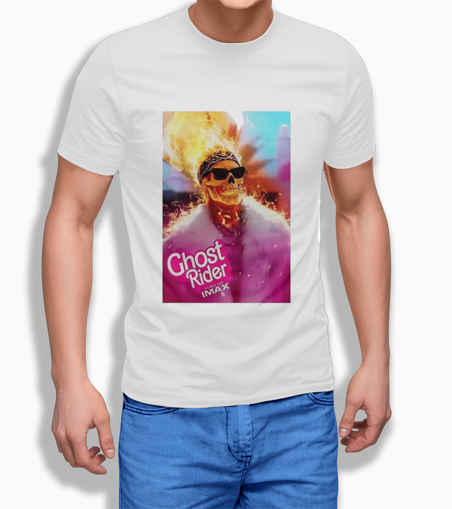 Ghost Rider Filmed For IMAX Flaming Skull T-Shirt