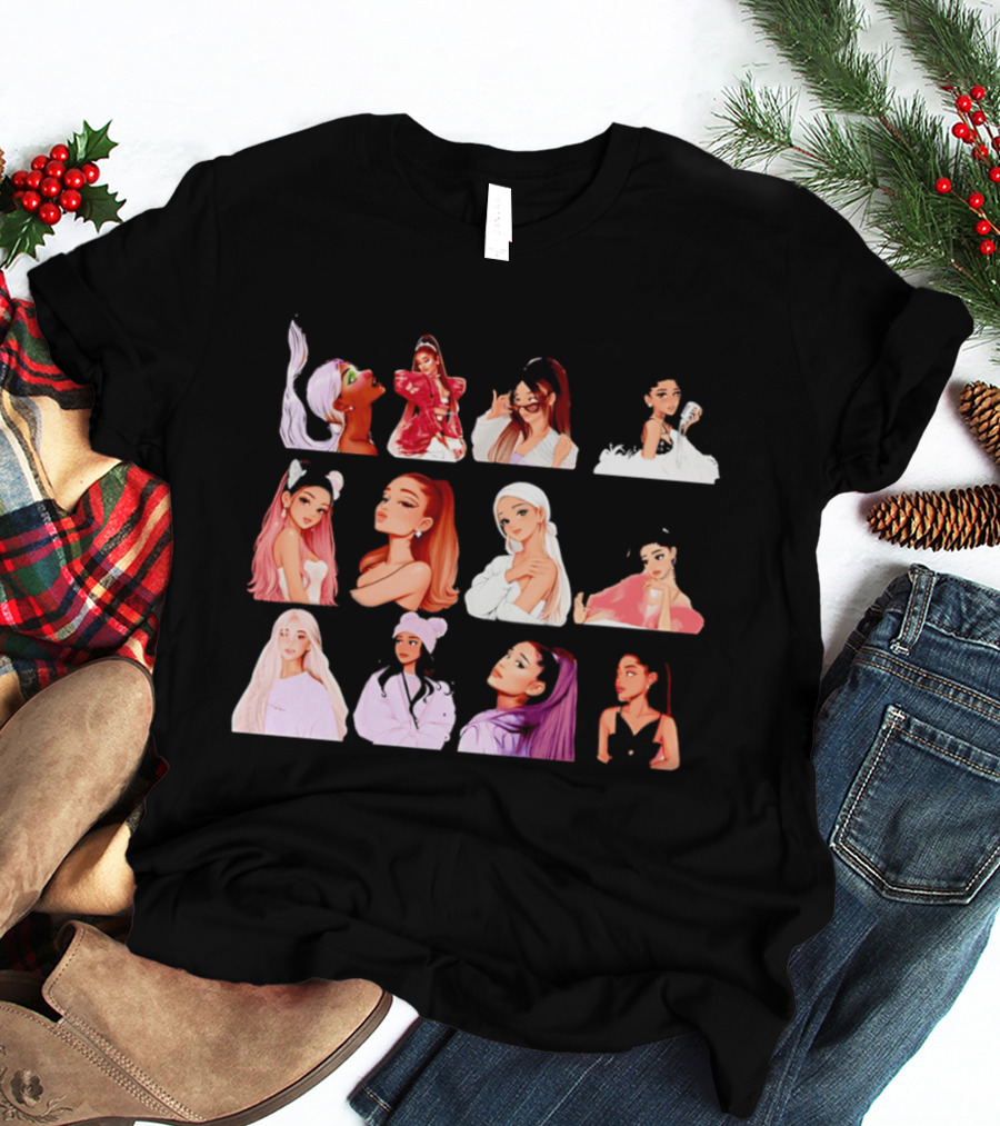 Ariana Grande New Collection Animated Style Portraits T-Shirt