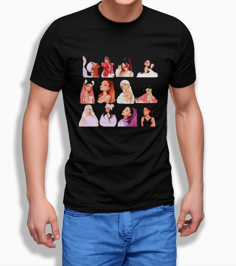 Ariana Grande New Collection Animated Style Portraits T-Shirt