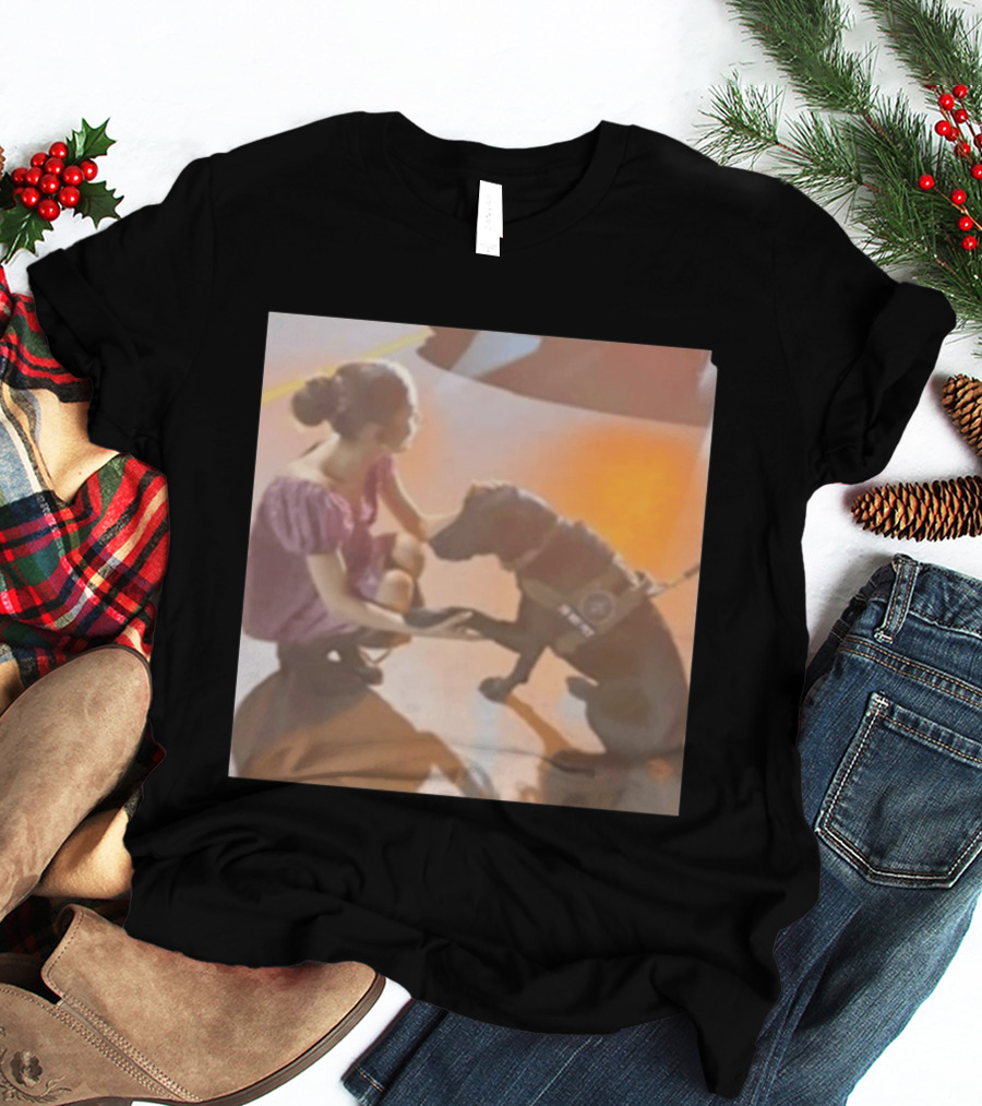 Ariana Grande Slipping Down With Dog T-Shirt