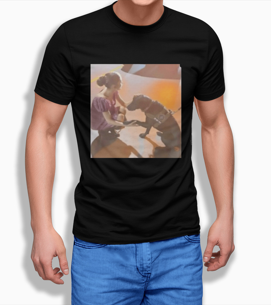 Ariana Grande Slipping Down With Dog T-Shirt