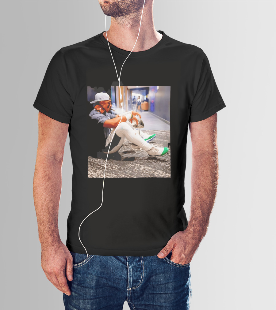 Jalen Hurts Philadelphia Eagles Smoking Trophy Cigar Celebratory Moment T-Shirt