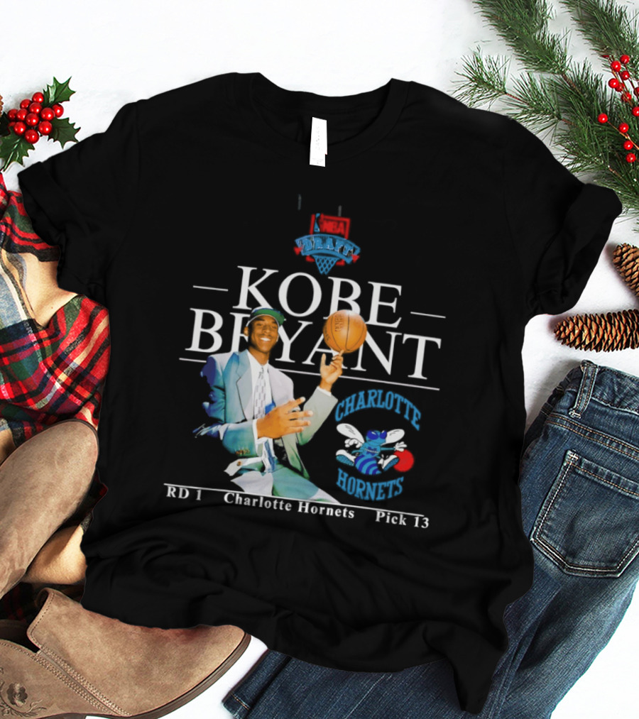 Kobe Bryant Charlotte Hornets RD 1 Pick 13 T-Shirt