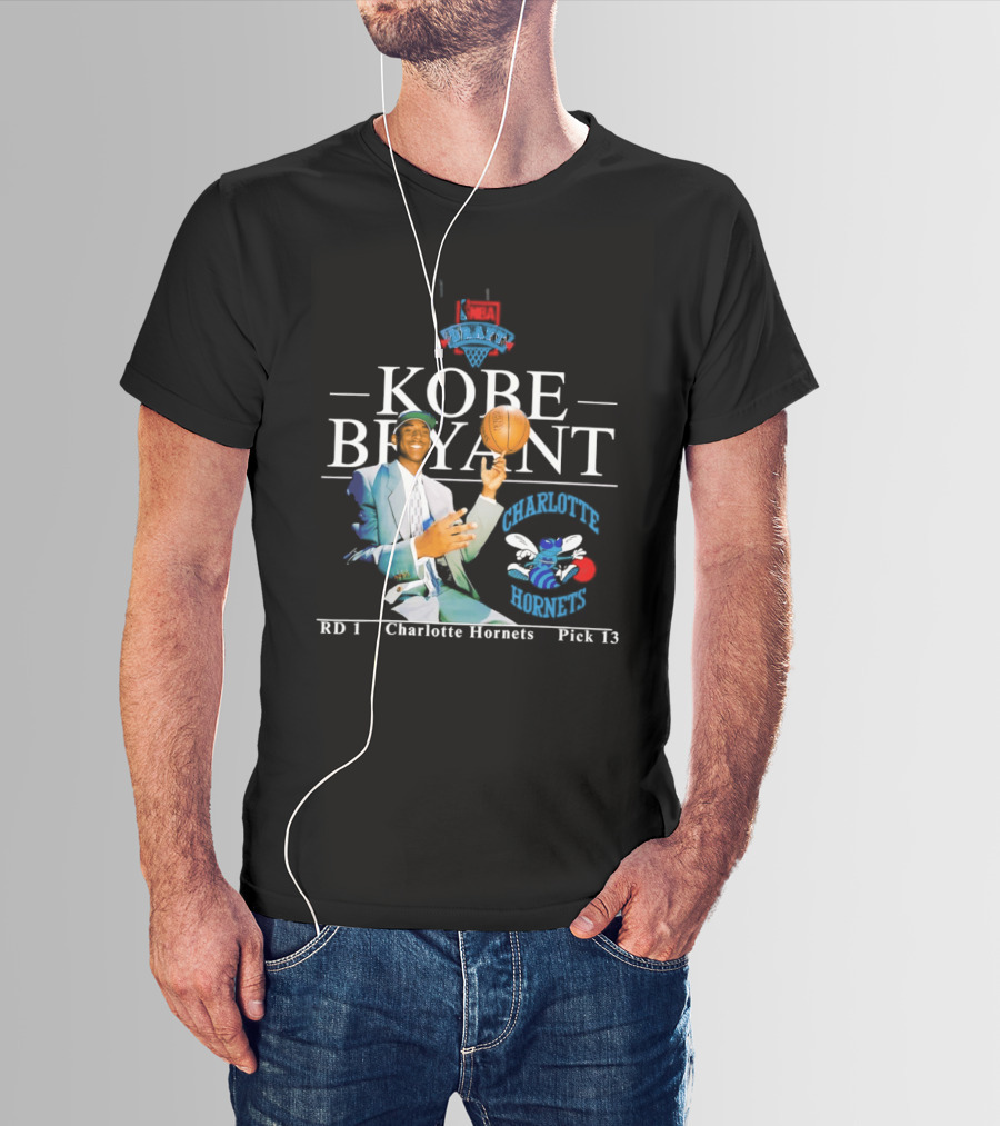 Kobe Bryant Charlotte Hornets RD 1 Pick 13 T-Shirt
