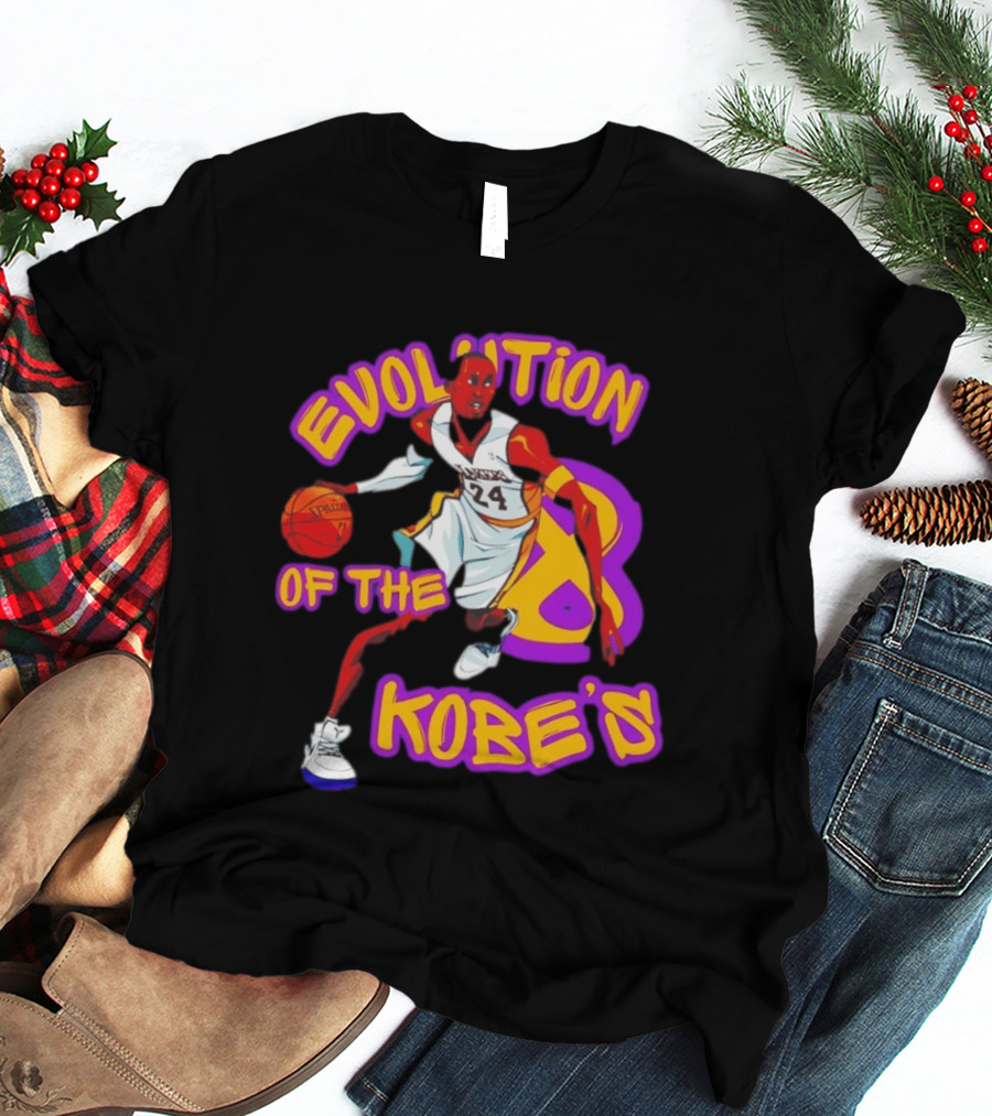 Evolution Of The Kobe's Lakers Basketball Number 24 T-Shirt