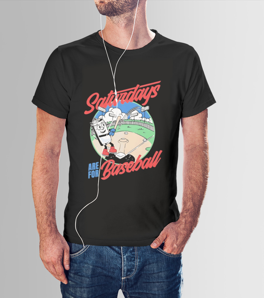 Saturdays Are For Baseball Beer Batter Classic Game Field Fun T-Shirt
