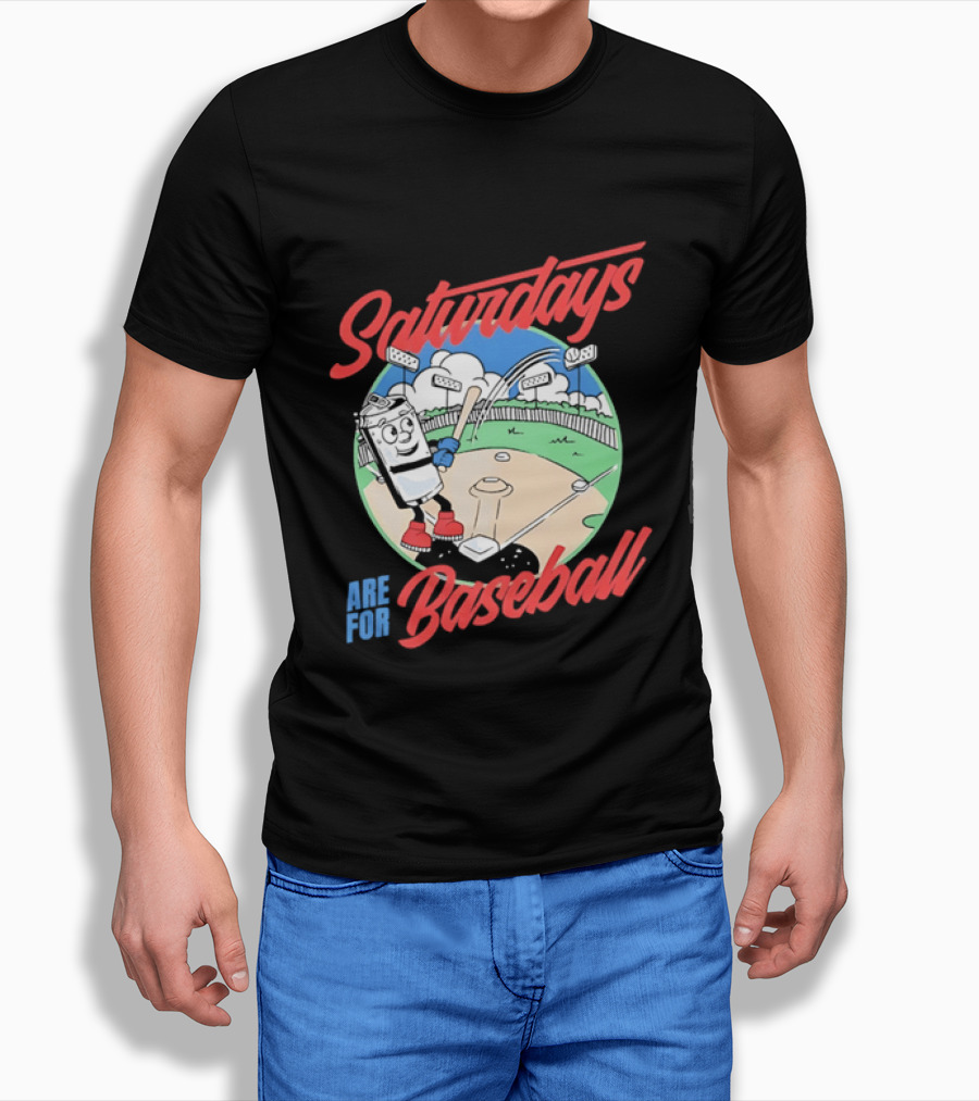 Saturdays Are For Baseball Beer Batter Classic Game Field Fun T-Shirt