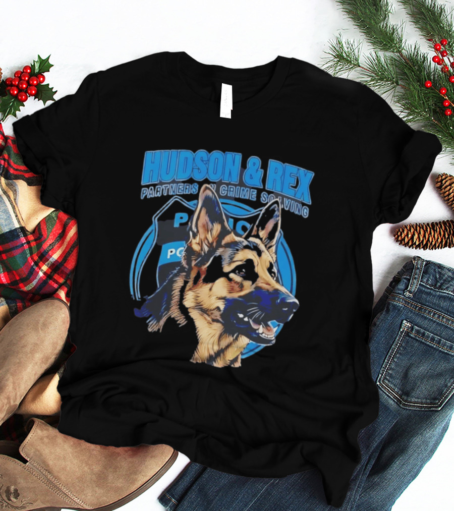 Hudson & Rex German Shepherd Partners In Crime Solving Police T-Shirt