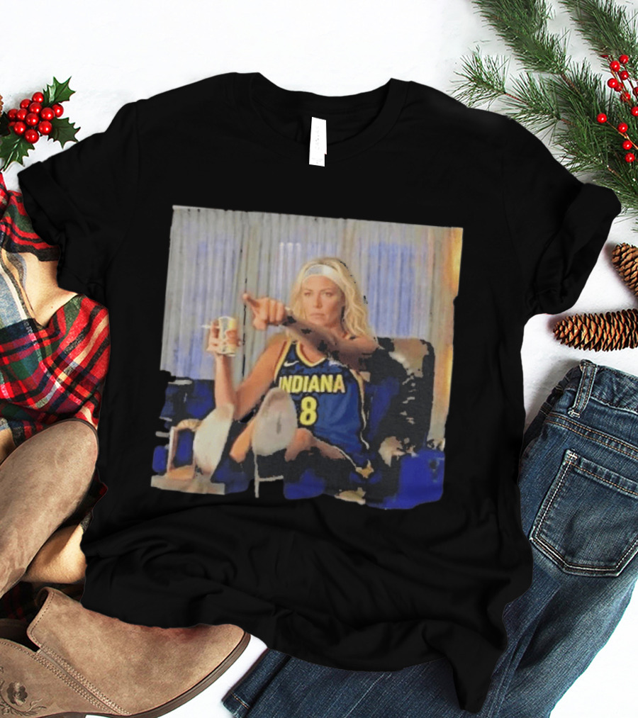 Sophie Cunningham Indiana Number 8 Rick Dalton Leonardo DiCaprio Pointing Scene T-Shirt