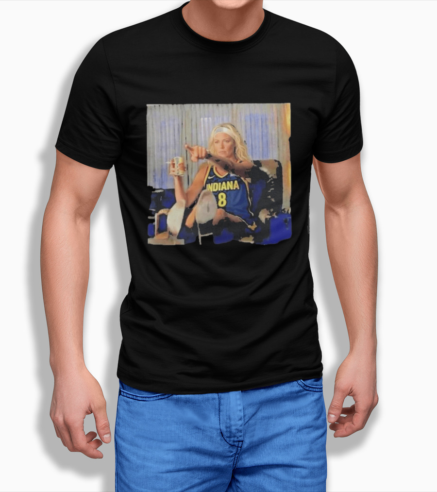 Sophie Cunningham Indiana Number 8 Rick Dalton Leonardo DiCaprio Pointing Scene T-Shirt