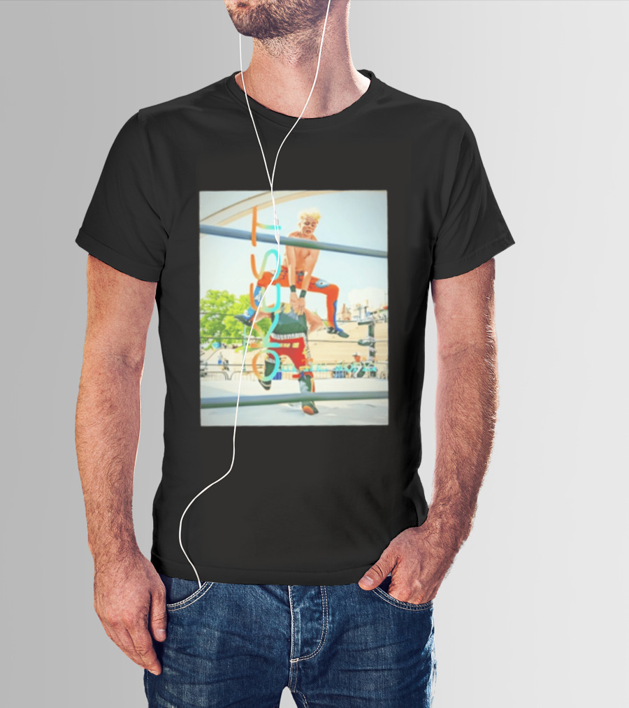 OKest Leapfrog In The World Wrestling Event Colorful Spectacle T-Shirt