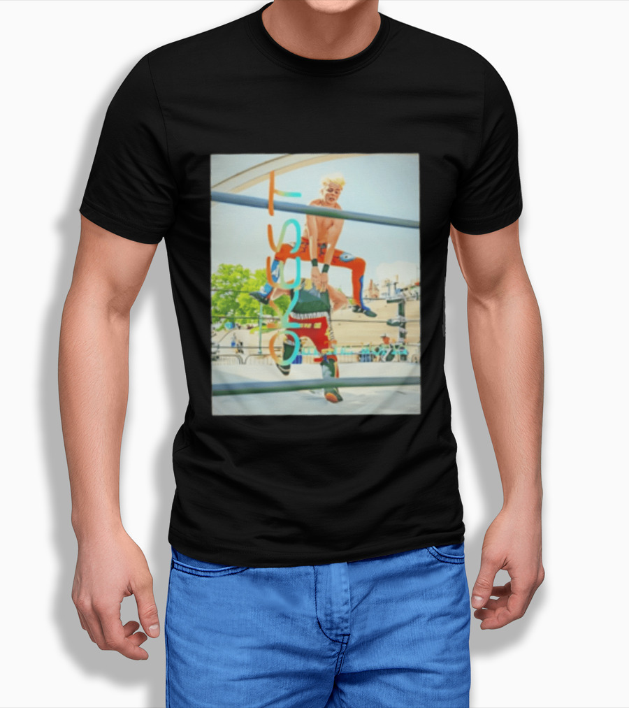 OKest Leapfrog In The World Wrestling Event Colorful Spectacle T-Shirt
