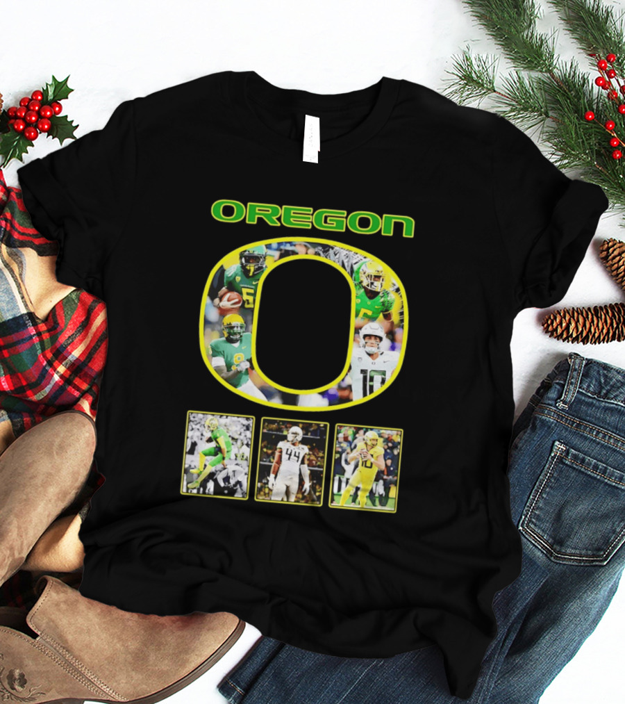 Oregon Ducks Football Players Collage NCAA Team Spirit T-Shirt