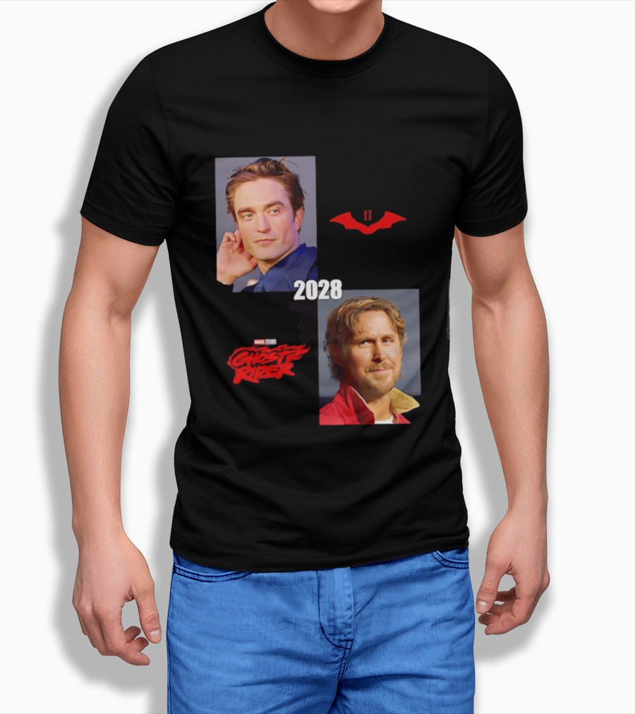 The Batman 2 2028 Marvel Studios Ghost Rider Robert Pattinson Ryan Gosling T-Shirt