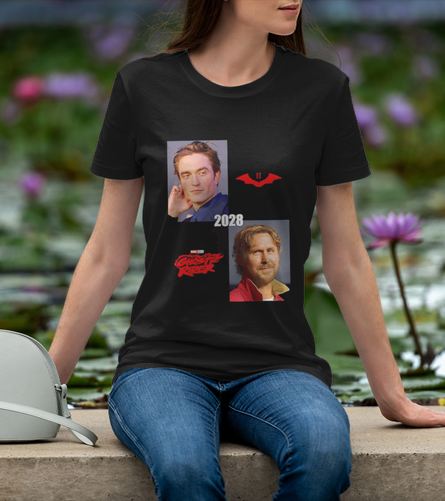 The Batman 2 2028 Marvel Studios Ghost Rider Robert Pattinson Ryan Gosling T-Shirt