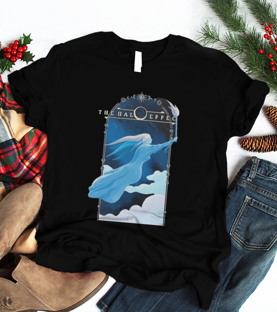 The Halo Effect Blue Lady Ethereal Night Sky Celestial T-Shirt