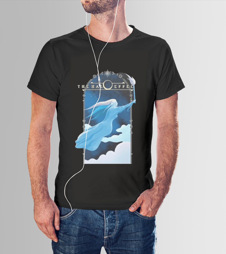 The Halo Effect Blue Lady Ethereal Night Sky Celestial T-Shirt