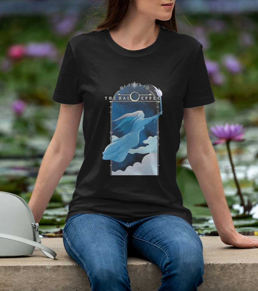 The Halo Effect Blue Lady Ethereal Night Sky Celestial T-Shirt