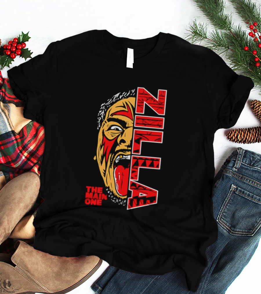 The Main One Zilla Tribal Wrestling Face T-Shirt