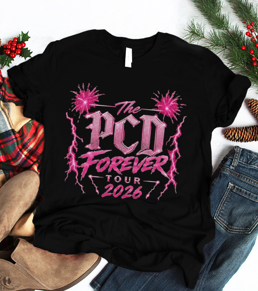 The PCD Forever Tour 2026 Pink Fireworks And Lightning T-Shirt