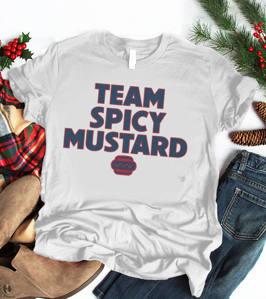Team Spicy Mustard Hot Dog Condiment Foodie Fun T-Shirt