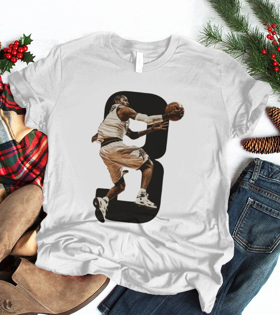 Allen Iverson Number 3 Basketball Legend Iconic Dunk T-Shirt