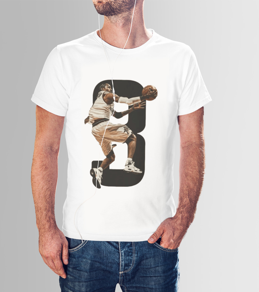 Allen Iverson Number 3 Basketball Legend Iconic Dunk T-Shirt