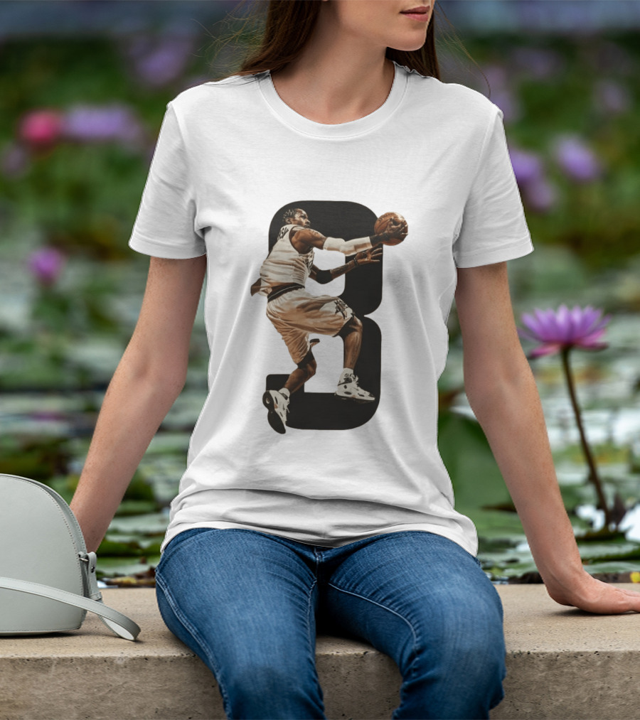 Allen Iverson Number 3 Basketball Legend Iconic Dunk T-Shirt