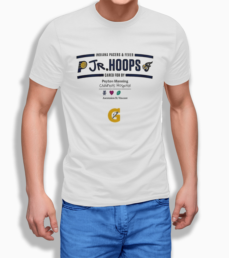 Indiana Pacers Fever Jr Hoops Peyton Manning Children's Hospital Indianapolis Indiana T-Shirt