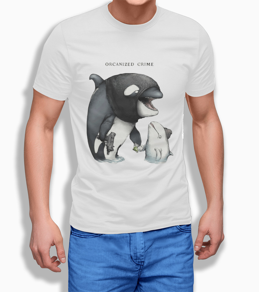 Orcanized Crime Dolphin 2026 Gun And Fish Transaction T-Shirt
