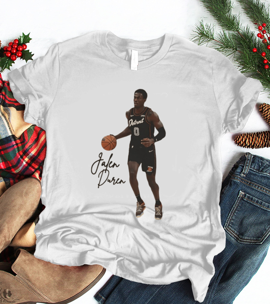 Jalen Duren Detroit Pistons Basketball Player Number 0 T-Shirt