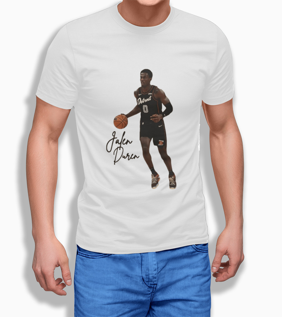 Jalen Duren Detroit Pistons Basketball Player Number 0 T-Shirt