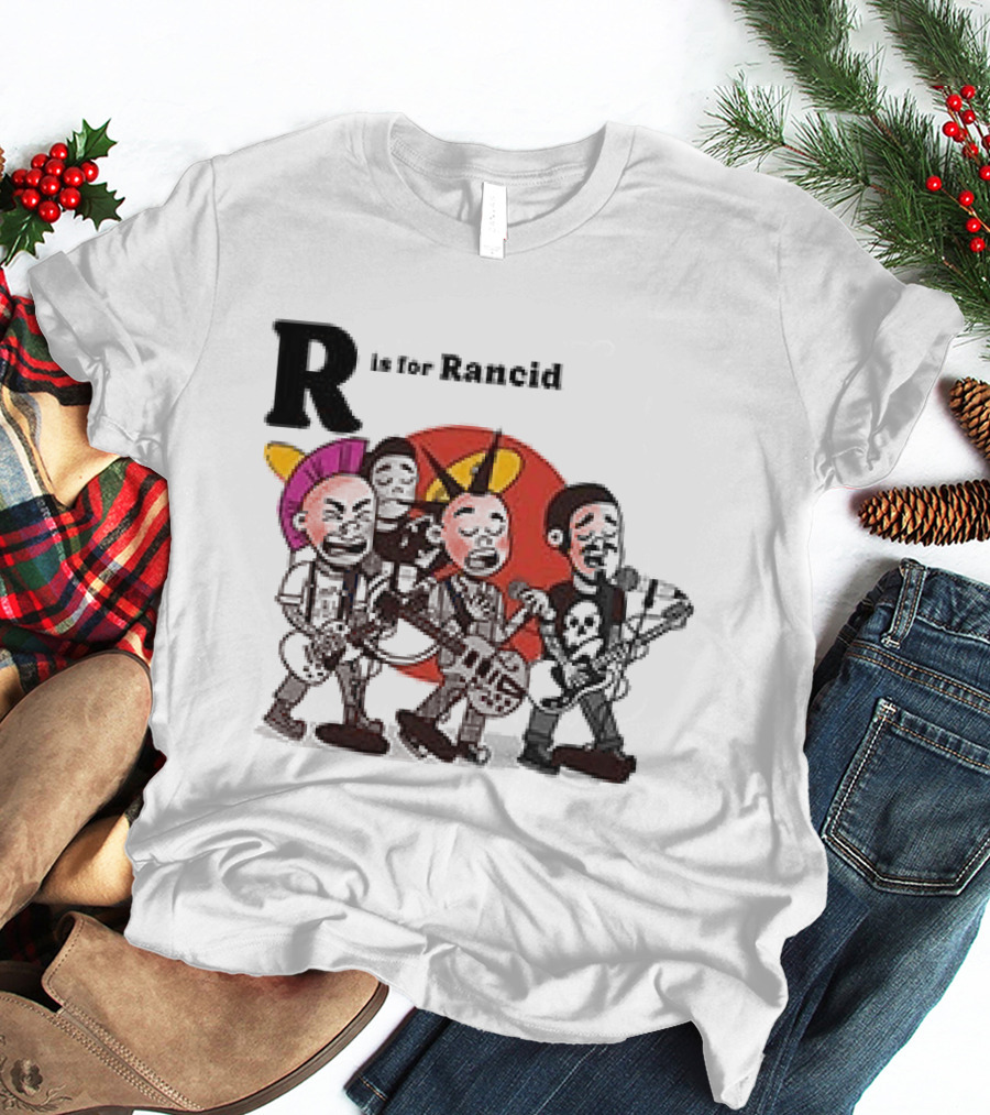 R Is For Rancid Punk Band Cartoon Characters T-Shirt