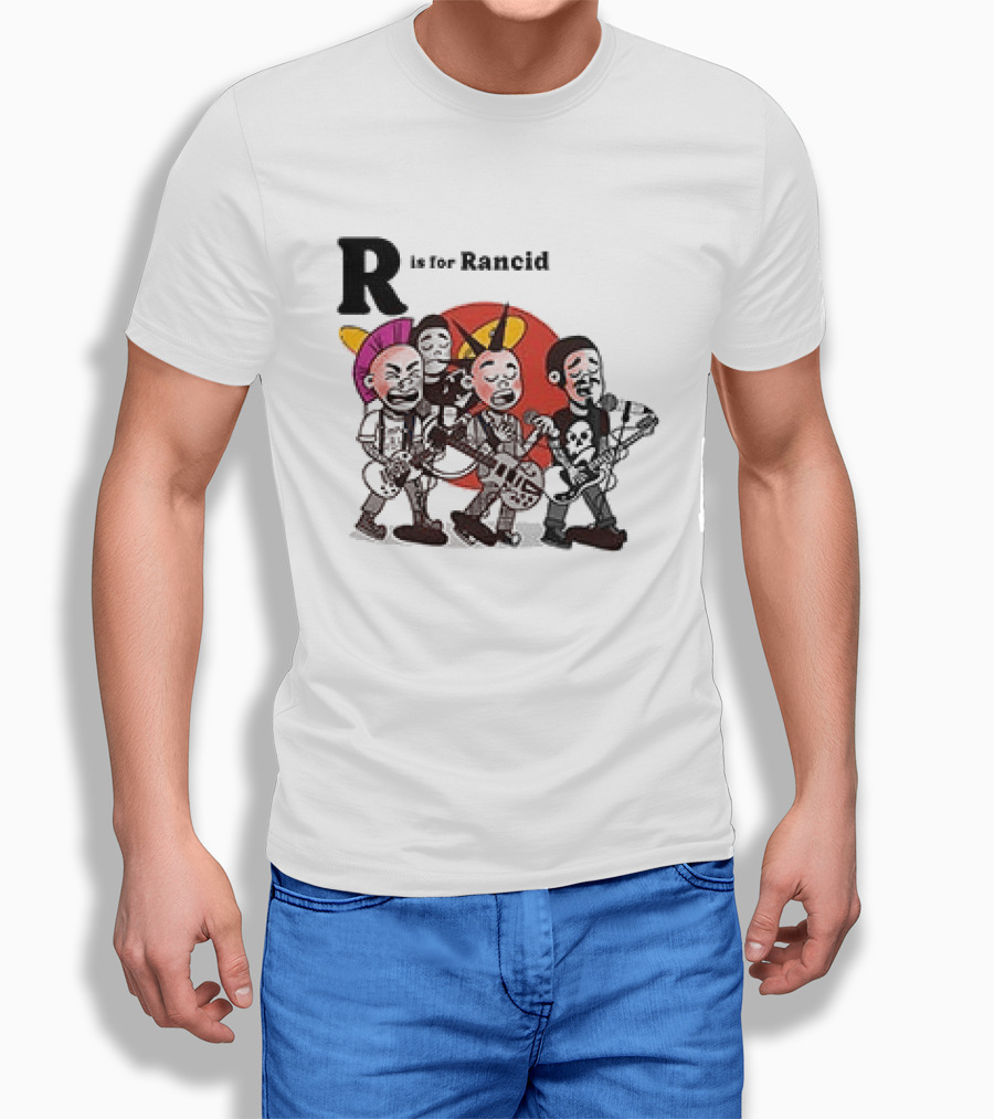 R Is For Rancid Punk Band Cartoon Characters T-Shirt