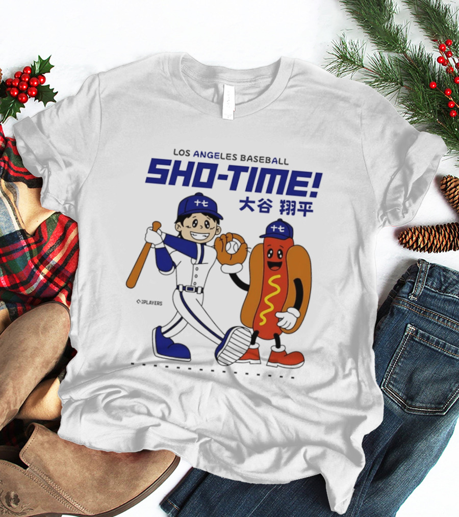 Los Angeles Baseball Shohei Ohtani Sho Time Animated Characters T-Shirt