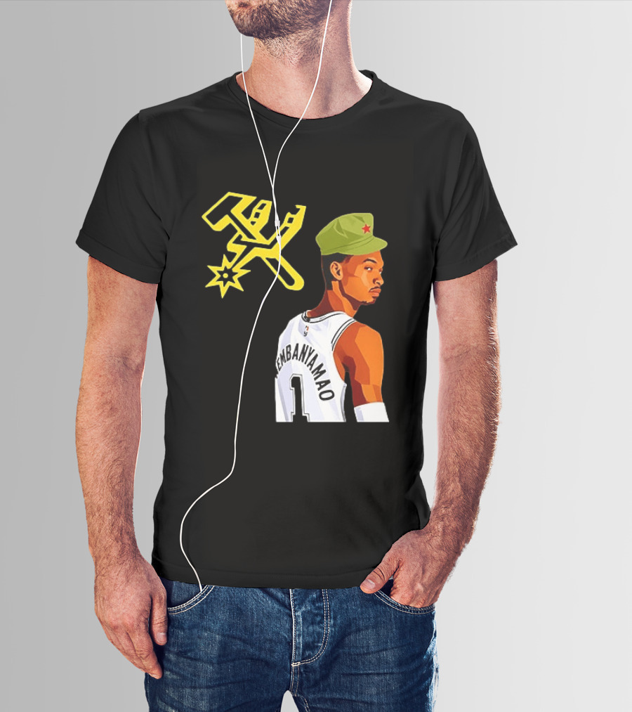 Victor Wembanyama Wemby Mao Communist Red Star Basketball Player Jersey T-Shirt